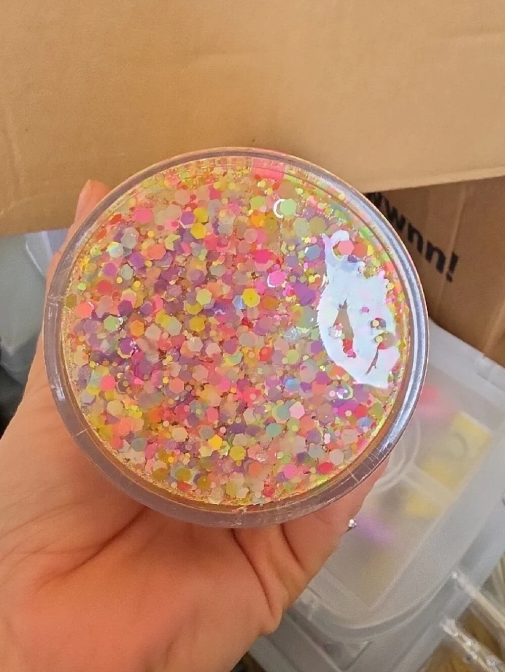 Multicolor Glitter Tumbler Glow In The Dark Labubu Accessory